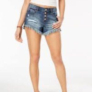 Celebrity Pink Shorts Booty Style Jean Cut Offs Button Fly Daisy Dukes Size 11